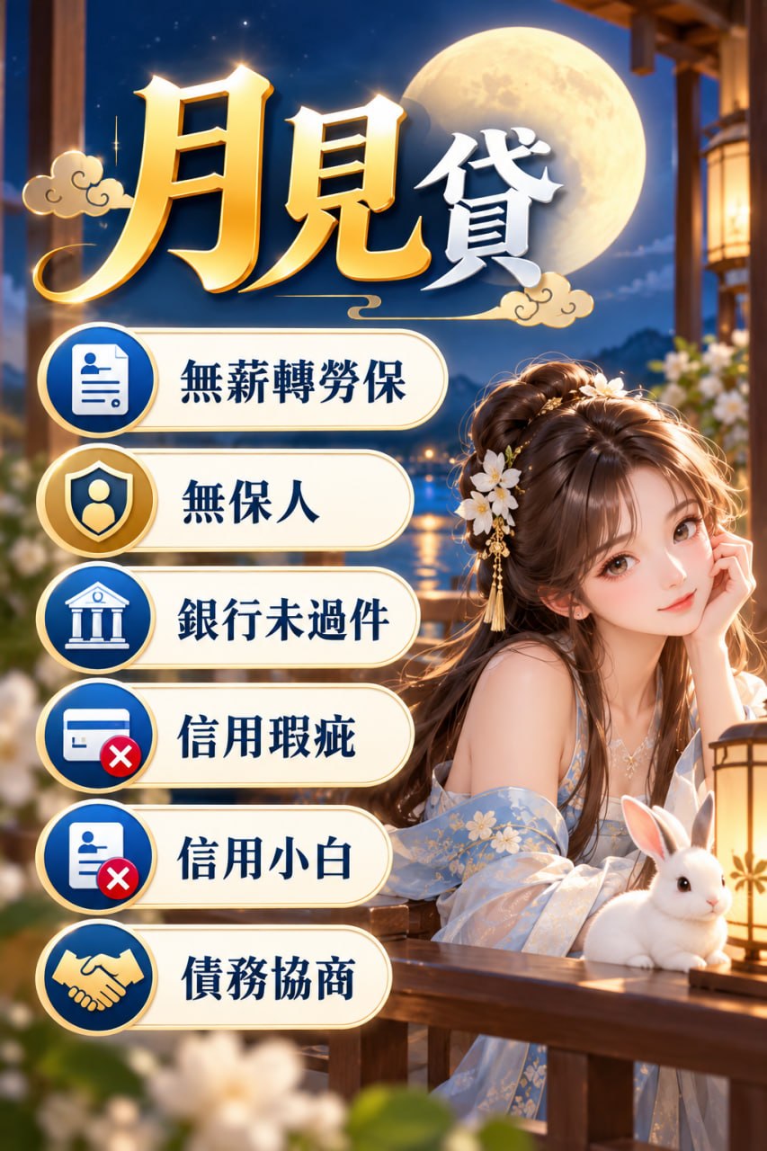無薪轉勞保、無保人、銀行未過件、信用瑕疵、信用小白、債務協商，各種信用條件皆可免費諮詢